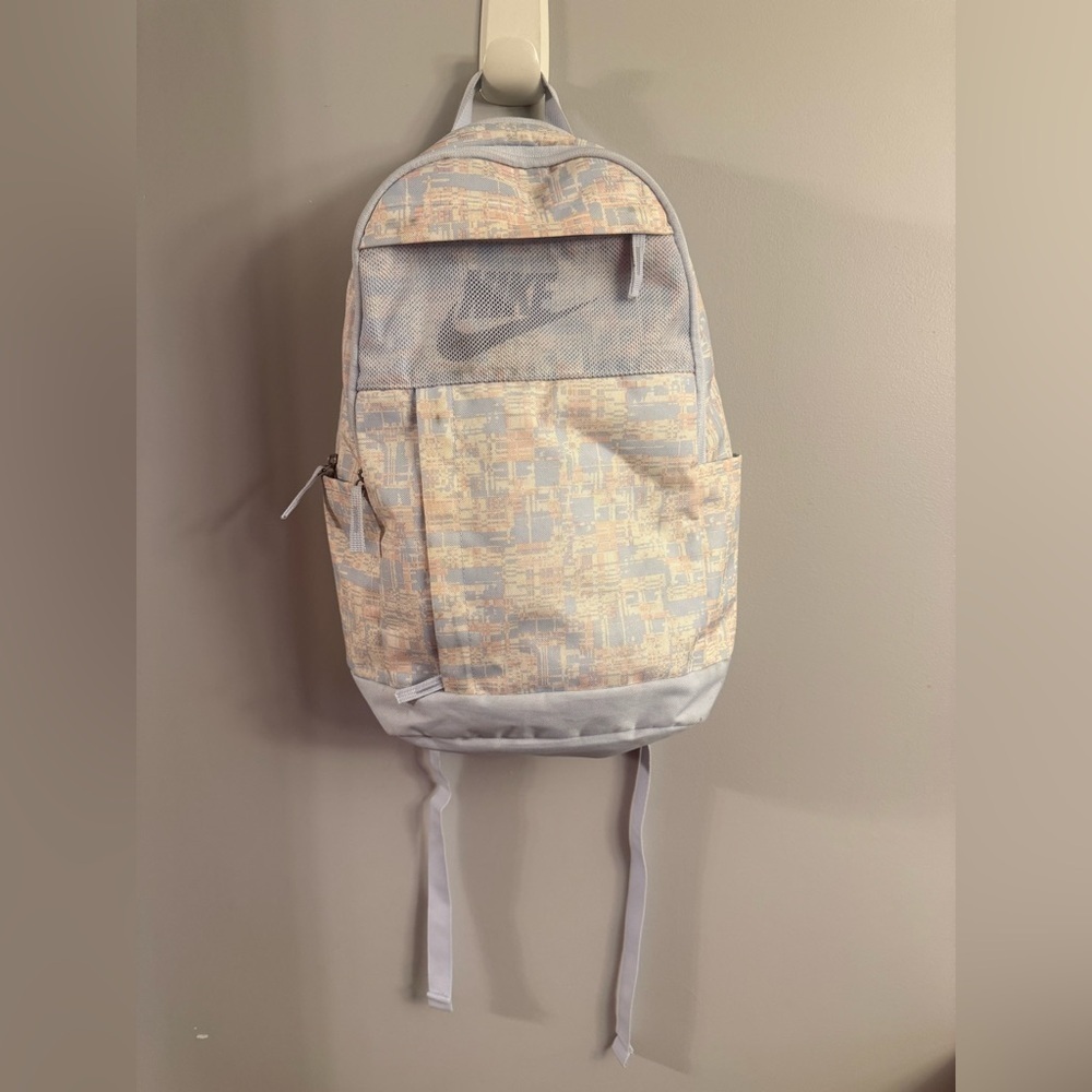 Nike Pastel Geometric Backpack | Padded Straps | Mesh Pocket